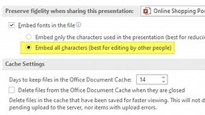 How to embed fonts into powerpoint presentation