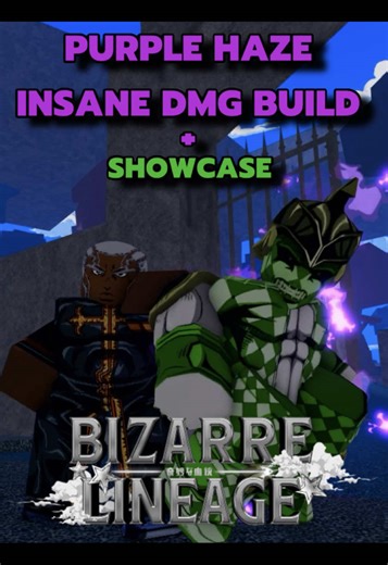 BIZARRE LINEAGE PURPLE HAZE | PURPLE HAZE BUILD | PURPLE HAZE SHOWCASE BIZZARE LINEAGE | #bizarrelineage #roblox #jjba #yba #purplehaze