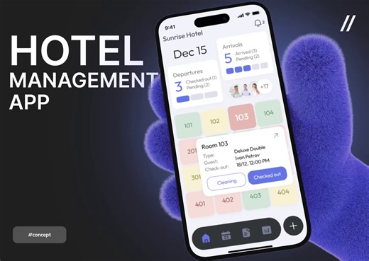 Hotel Management Mobile iOS App Design