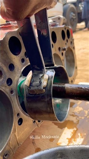 How Engine Ring Piston Installed #automobile #mechanic #piston #mechanical