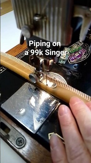 Perfect Piping on a 99k Singer Sewing Machine #sewing #pipingcord