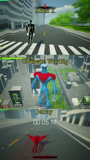 Alien X VS Ultimate Waybig VS Jetray new Speed Test Comment Task ben10 #shorts #highrpmshorts #ben10