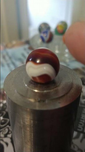 AKRO AGATE Oxblood hard to find vintage collectible antique marble