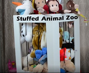 DIY Stuffed Animal Zoo Cage - Organizer