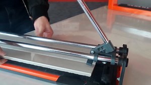 TILER 17 Inch Manual Tile Cutter, Professional Porcelain Ceramic Tile Cutter with Chrome Plated Solid Rails, Tungsten Carbide Cutting Wheel, Adjustable Fence Gauge, Anti-Skid Feet 8103E-2