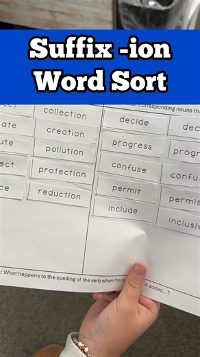 Rebecca Clark on Instagram: "This week I explicitly taught my students how to read and spell words containing the suffix -ion! Here are a few facts about -ion: 🔔 there is no such suffix as <tion> or <sion>; both are final stable syllables, NOT suffixes 🔔 the suffix -ion frequently forms the final stable syllables <tion> & <sion> but not always (million/opinion) 🔔 the suffix -ion forms nouns (usually abstract nouns) 🔔 -ion will never result in the doubling of the consonant letter immediately 