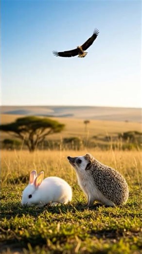 Hedgehog’s Revenge: The Eagle Fell from the Sky! 🦔🦅💥 #shorts #animals #hedgehog #eagle