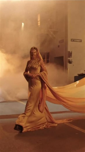 20K views · 185 reactions | The Paramount Pictures studio lot briefly transformed into Arrakis for #VogueWorld: Hollywood, where model #BiancaBalti embodied #RebeccaFerguson’s IDune character in a hooded gown designed by costume designer @JacquielWest. | Vogue Arabia | Facebook