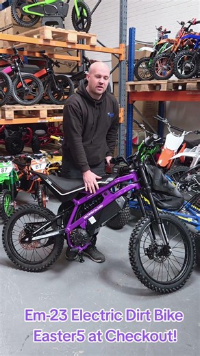EM-23 Electric Dirt Bike, 2500w Motor - Peak Power 4000w, top speed 43mph, Various colours