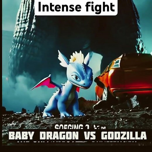 "Godzilla vs Baby Dragon 🐉🔥 – The Ultimate Monster Showdown! (Epic Battle in 4K)"