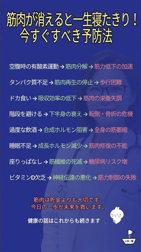 今のあなたの習慣が30年後の寝たきりを決めている #警告 #健康寿命 #予防