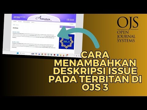 How to Add Issue Descriptions to Journal Issues in OJS 3
