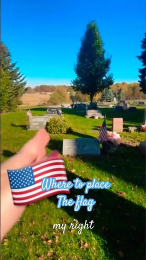How to place a veterans flag, thank you ‪@The-Grave-Historian‬ #graveyard #veterans #flag #cemetery