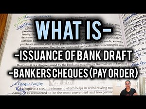 What is Issuance of Bank Draft ; Bankers Cheques ( Pay Order)