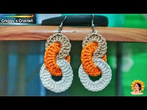 CROCHET "Interlocking Circles" Earrings | Tutorial