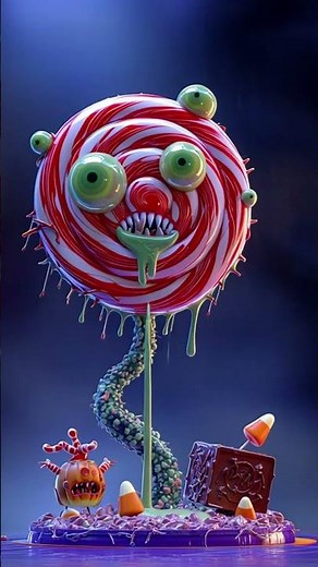 Haunted Lollipop Monster | Creepy Funny Halloween Horror Short #shorts