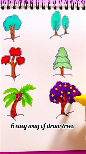 Easy way to draw trees 🌳 #viral #shortvideos #calligraphylattering #calligraphy