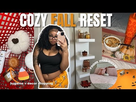 FALL RESET VLOG 🍂 | deep cleaning, fall hygeine + decor shopping, comfort meal + MORE