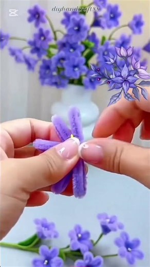 pipe cleaner flowers #diy #creativestyle #craftideas #handmade #craftprojects
