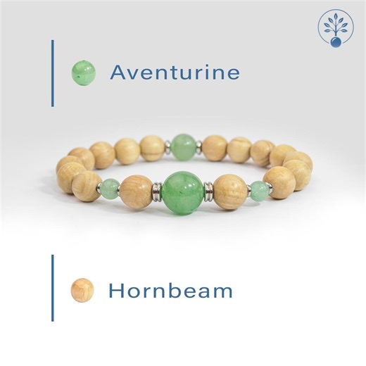 Direction Marker - Green Aventurine & Hornbeam Wood Bracelet • Wooden Bracelet • Handmade Natural Talisman • Stone Bracelet - Etsy