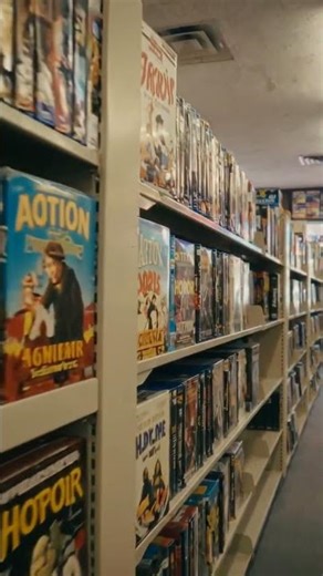 simulation of 80s video rental