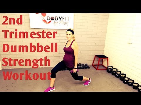 25 Minute 2nd Trimester Full Body Dumbbell Strength Workout---But Good For ALL Trimesters!