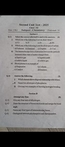 Second Unit Test - 2025Class : XITime : 1 Hr.) Subject : Chem... | Filo