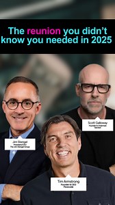 The CMO Podcast is BACK! ️ Andrea Sullivan, President of vYve by Vayner, joins the reunion alongside Tim Armstrong, CEO of Flowcode, Jim Stengel, and Scott Galloway. Get ready for a deep dive into predictions and challenges shaping 2025! Stay tuned for a new episode coming soon. | VaynerMedia | Facebook