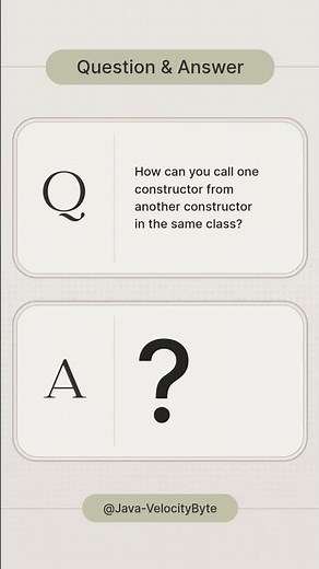 Constructor Chaining in Java Explained