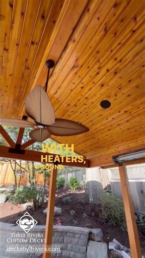 Gable Deck Extension with Speakers, Heaters & Fans | Portland Deck Upgrade