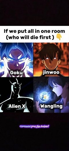 ⚡ Goku 🔥 Jinwoo 💀 Alien X 💫 WangLing — Who Falls First? 😱#Goku#Jinwoo#AlienX #AnimeBattle#animeedit