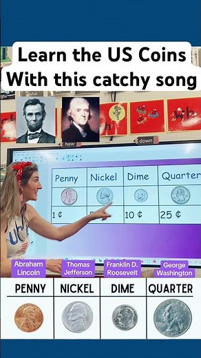 Learn the US Coins With This Catchy Song 🎵 #learningsongs #childrenssong #mathsongs #uscoins