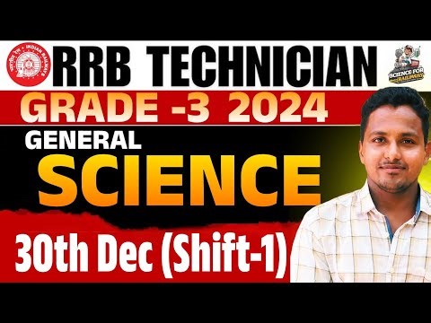 RRB Technician Grade 3 PYQ’s Explained | General Science Questions with Answers 2025 #rrbtechnician