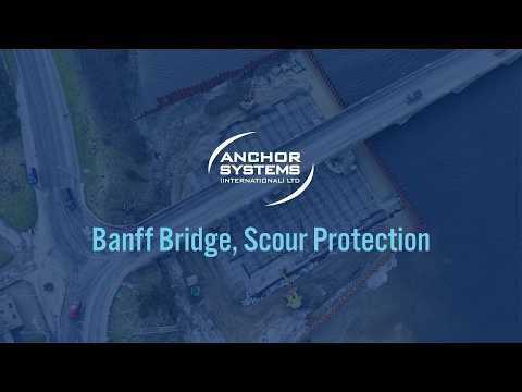 Banff Bridge Scour Protection Works | Vulcan Earth Anchor Installation