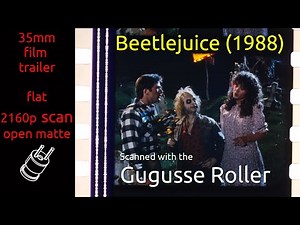 Beetlejuice (1988) 35mm film trailer, flat open matte, 2160p