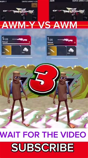 AWM -Y VS AWM GUN 🔫 TEST|| FREE FIRE GAMEPLAY IMPOSSIBLE GAMEPLAY || FF #shortvideo #freefire