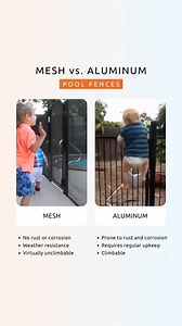 🥊 Get Ready for the Ultimate Showdown! 🥊 It's the showdown you've been waiting for: Mesh pool fence vs. aluminum fence – who will win the safety standoff? Enter Life Saver Pool Fence, the undisputed champ of poolside protection! 🔒 Our patented, tightly woven polyvinyl-coated nylon mesh is virtually unclimbable. 💪 Along with our Quad Stitch bordering, our mesh is wrinkle-resistant and weatherproof, ensuring it stays as strong as the day we installed it. So, why choose Life Saver over aluminum
