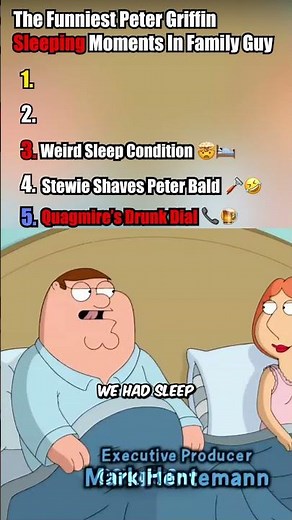 The Funniest Peter Griffin Sleeping Moments In Family Guy