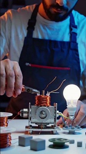 DIY Electricity Generator ⚡ Homemade Generator Experiment (Real Test) #experiment #diy #freeenergy