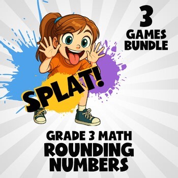 3 SPLAT Math Games - Rounding Numbers - Grade 3 No Prep Review