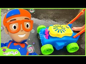 Blippi Toy | Lawn Mower Video for children | min min playtime