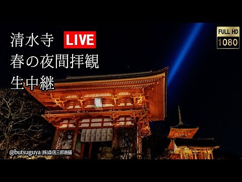 【Live】2025/04/03 清水寺 春の夜間拝観 (Kiyomizudera Temple ) Kyoto Japan