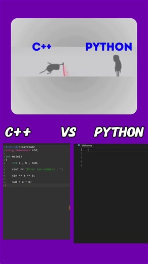 C++ vs Python #cpp #python #devoloper #programming