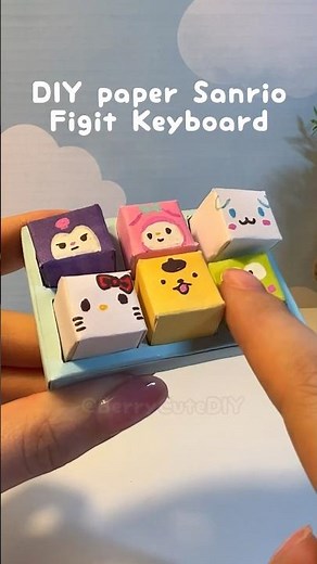 Sanrio Keyboard✨ #kawaii #sanrio #diy #papercraft #kuromi #melody#craft #handmade #hellokitty