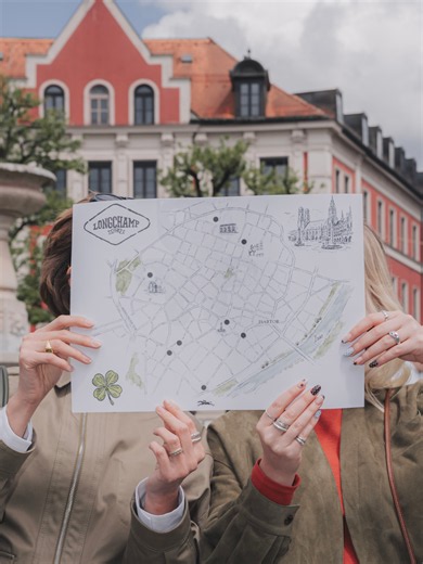 LONGCHAMP TREASURE HUNT DAY 1: THE ADVENTURE BEGINS POV: a mysterious package just arrived at the Longchamp boutique. Maps out. Clues decoded. Munich treasure huntmode: ON. #LongchampBeCurious @elemathys @noutchlopes @linda.szaa @juliasarchive @emelyborsody