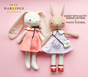 Bunny Sewing Pattern: 13" Plush Doll With Clothes (PDF) - Etsy
