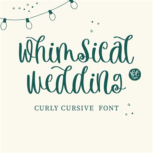 Whimsical Wedding Curly Script – Elegant Cursive Font, SVG for Cricut - Etsy