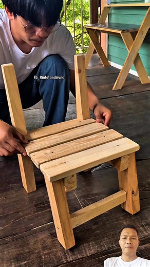 Membuat kursi kayu dengan cepat #idekreatif #tipsdantrik #tutorial #reelsfacebook #diy #trendingreels #fyp | Rinto Tandi Rura