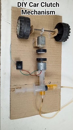 DIY Car Clutch Mechanism using DC Motor #dcmotorproject #diy #diyproject #tech #youtubeshorts