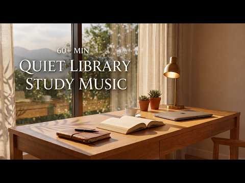 Quiet Library Study Music 📚 Peaceful Instrumentals for Deep Focus & Reading | 60+ Min